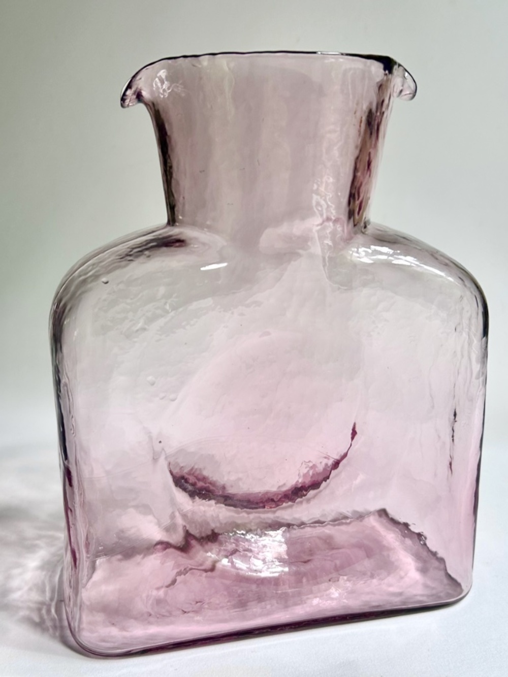 1950s Blenko Orchid Double Spout Water Bottle